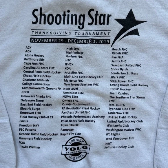 Shooting Star Thanksgiving Tournament Field Hockey Hoodie - Picture 4 of 4